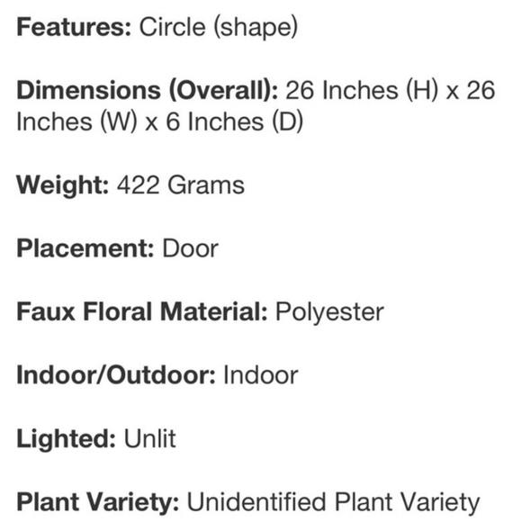 Studio McGee NWT Artificial Leaf Wreath Arrangement in Burgundy 26" - Picture 6 of 6